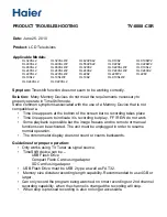 Preview for 1 page of Haier HL32XSL2 Troubleshooting Manual