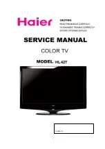 Haier HL42T Service Manual preview