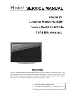 Предварительный просмотр 1 страницы Haier HL42XR1 - 42" LCD TV Service Manual