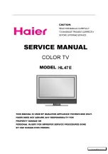 Haier HL47E - 47" LCD TV Service Manual preview