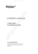 Preview for 1 page of Haier HLA42K2 Owner'S Manual
