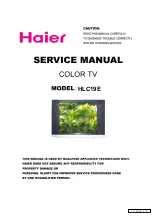 Haier HLC19E Service Manual preview