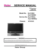 Preview for 1 page of Haier HLC19K2 Service Manual