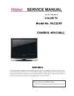 Preview for 1 page of Haier HLC22R1 - 22" LCD TV Service Manual