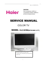 Haier HLC22RW Service Manual preview