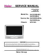 Preview for 1 page of Haier HLC22XSLW2 Service Manual