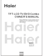 Предварительный просмотр 1 страницы Haier HLC26 Owner'S Manual