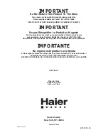 Haier HLT23E User Manual preview