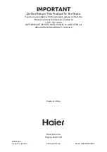 Preview for 24 page of Haier HMV1652 Use And Care Manual