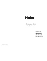 Haier HMW40AEB Instructions For Use Manual предпросмотр