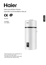 Предварительный просмотр 1 страницы Haier HP110M5 Operation And Installation Manual