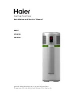 Предварительный просмотр 1 страницы Haier hp250m1 Installation And Service Manual