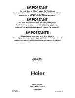 Preview for 8 page of Haier HPG1400BSS User Manual