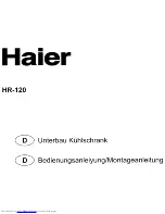 Предварительный просмотр 1 страницы Haier HR-120 (German) Bedienungsanleitung