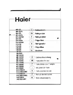 Preview for 1 page of Haier HR-123 User Manual