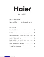 Preview for 1 page of Haier HR-125 Operating Instructions Manual