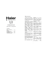 Haier HR-135A/A User Manual preview