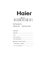 Предварительный просмотр 1 страницы Haier HR-136 Operation Instructions Manual