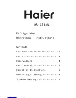 Haier HR-136WL Operation Instructions Manual preview