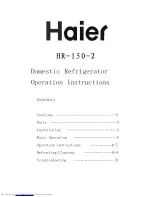 Предварительный просмотр 1 страницы Haier HR-150-2 User Manual