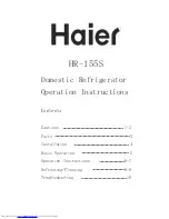 Haier HR-155S Operation Instructions Manual preview