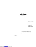 Haier HR-170T/A Operating Instructions предпросмотр