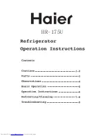 Haier HR-175U Operation Instructions Manual предпросмотр