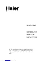 Предварительный просмотр 1 страницы Haier HR-45 Operating Instructions Manual