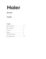 Preview for 1 page of Haier HR-60FW User Manual