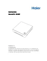 Preview for 1 page of Haier HR-V03P Quick Start Manual