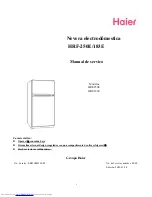 Preview for 1 page of Haier HRF-183 (Spanish) Manual De Servico