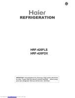 Предварительный просмотр 1 страницы Haier HRF-420FDX User Manual