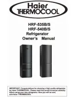 Предварительный просмотр 1 страницы Haier HRF-540BLACK User Manual