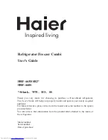 Haier HRF-660S User Manual preview