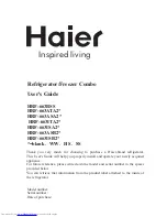 Haier HRF-663ASA2 Series User Manual предпросмотр