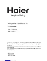 Haier HRF-663CJ Series User Manual preview