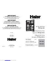 Preview for 1 page of Haier HRF08WNB User Manual