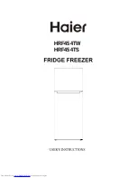 Preview for 2 page of Haier HRF454TS User Instructions