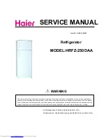 Preview for 1 page of Haier HRFZ-250DAA Service Manual