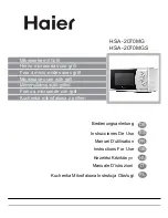 Haier HSA -2070MG Instructions For Use Manual предпросмотр