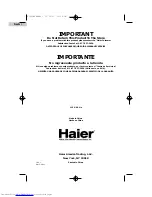 Preview for 18 page of Haier HSP03WNAWW User Manual