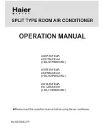 Предварительный просмотр 1 страницы Haier HSU-07RB03 Operation Manual