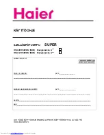 Haier HSU-09HVD03/R2 - annexe 2 (Finnish) Manual предпросмотр