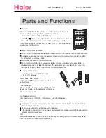 Preview for 8 page of Haier HSU-12H03/U Operation Manual