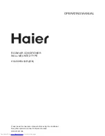 Haier HSU-30HEA03/R2(DB) Operating Manual предпросмотр