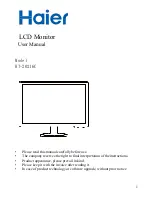 Preview for 1 page of Haier HT-20216C User Manual
