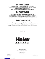 Haier HTA18VABW User Manual предпросмотр