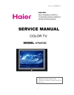 Preview for 1 page of Haier HTAF21C Service Manual