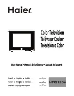 Preview for 1 page of Haier HTR21S34 User Manual