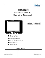 Preview for 1 page of Haier HTX21S31 Service Manual